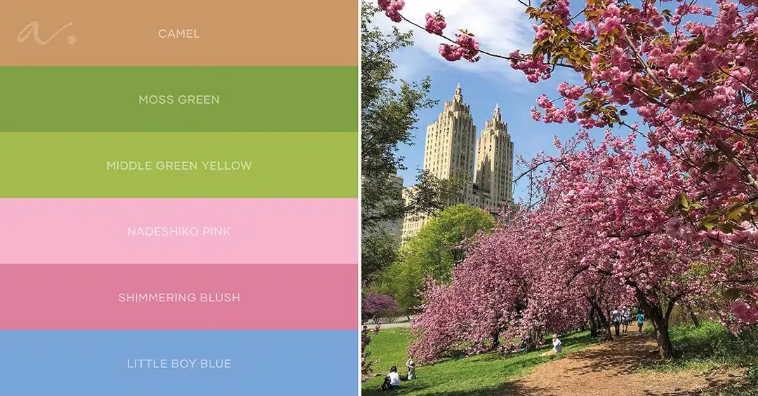 central park blooms color palette #livingtheinspiration