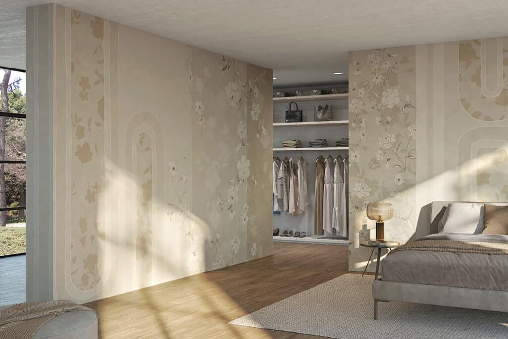 Acquista Carta da parati floreale moderna 3D Murale di design della parete  della camera da letto del soggiorno, semplice, romantico, romantico, della  rosa viola
